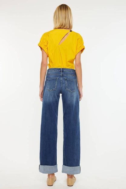 Kancan Ivanna High Rise Wide Leg Jeans