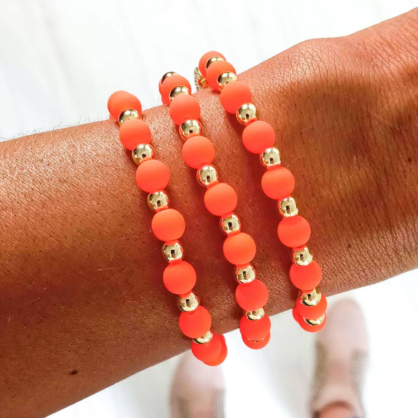 Neon Orange Matte Bracelet