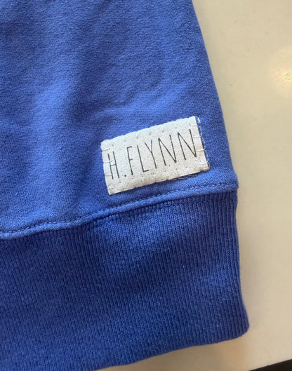 Blue Floral Applique Nebraska Sweatshirt