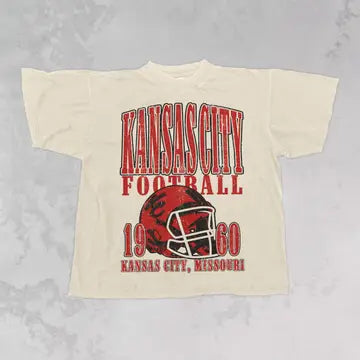 Kansas City Football Helmet Oversized T-Shirt