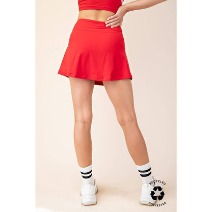 Red Butter Soft Skort with Piping