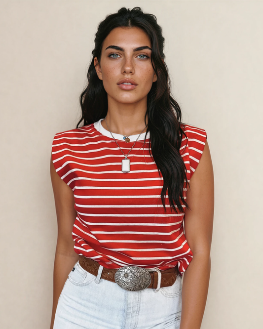 Red Striped Top