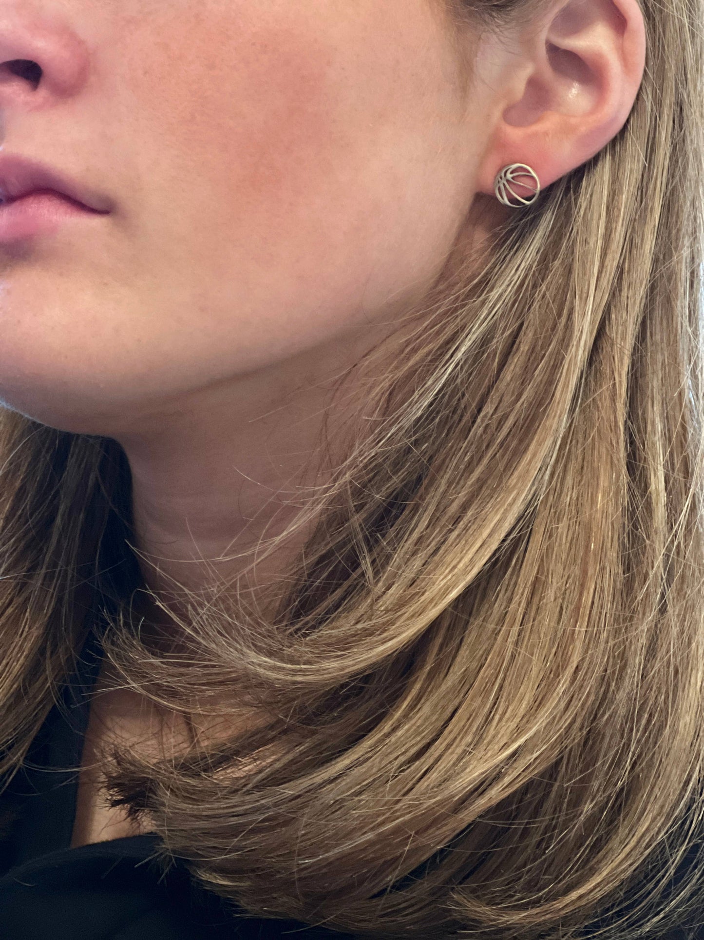 Basketball Gold Stud Earrings