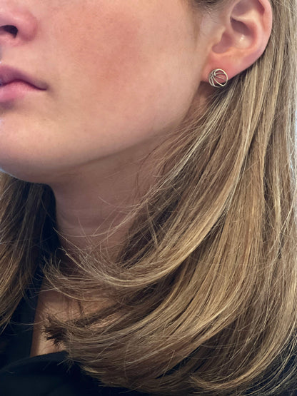 Basketball Gold Stud Earrings