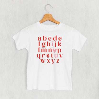 I Heart U Alphabet Toddler/Kids T-Shirt