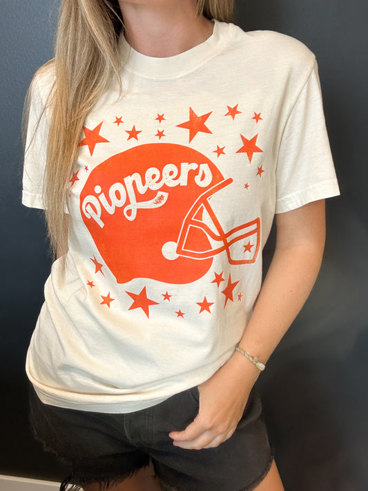 Pioneers Football Helmet Stars T-Shirt