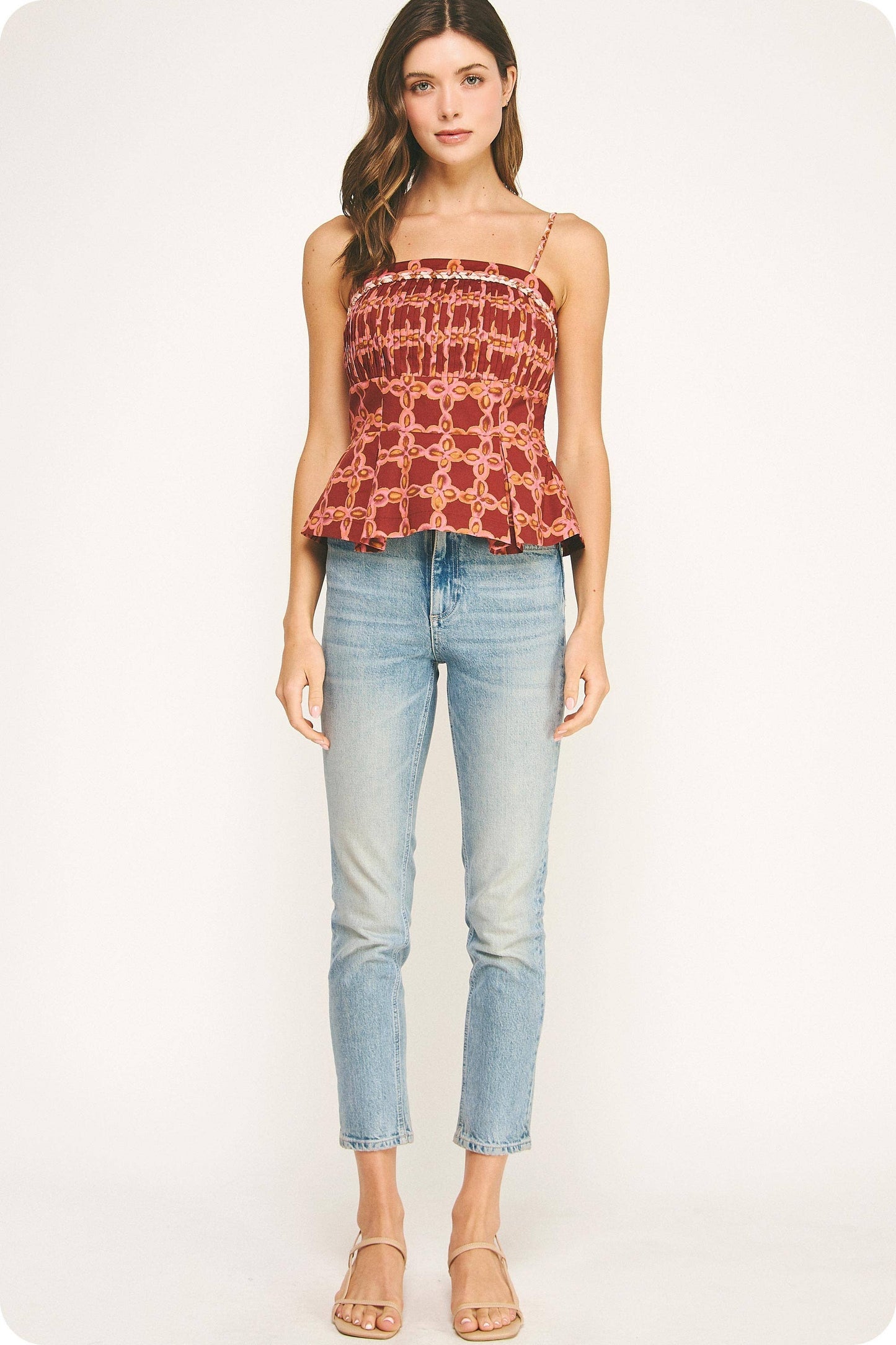 Chainlink Printed Tank Top