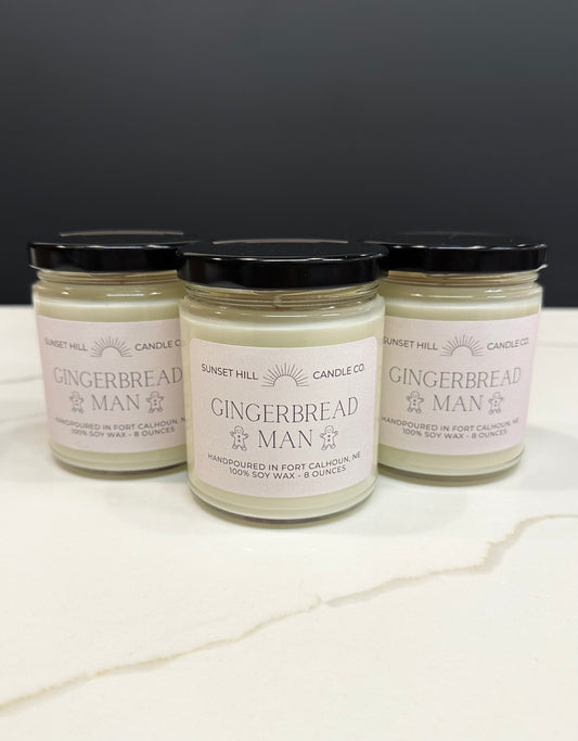 Gingerbread Man 8oz Sunset Hill Candle Co.