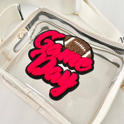 Game Day Football White Stadium Bag Purse