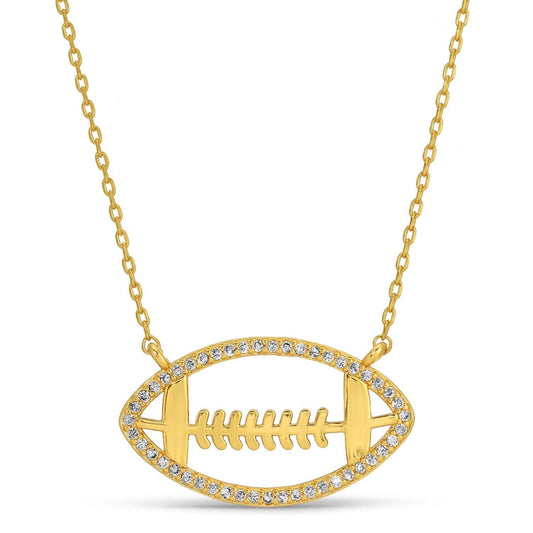 Glitzy Football Necklace