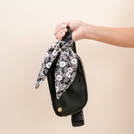 Belt Bag with Hair Scarf - Midnight Black