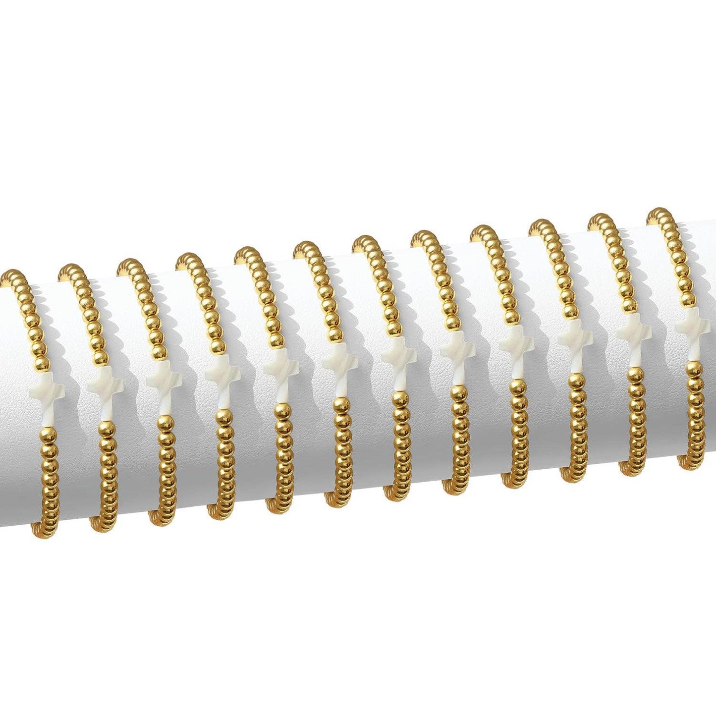 Shell Cross Beaded Bracelet