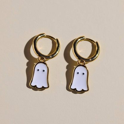Ghost Huggies Earrings