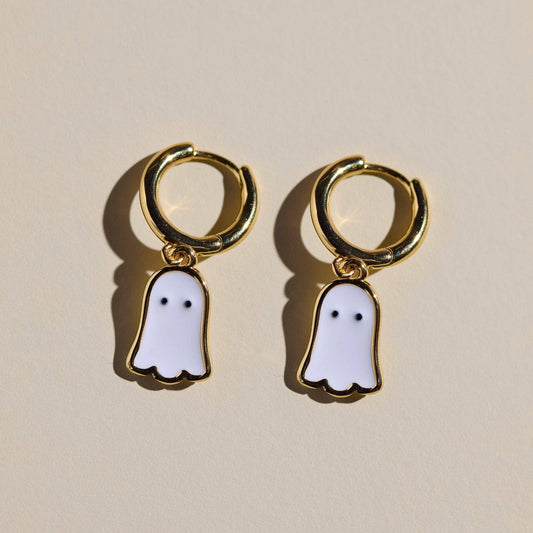 Ghost Huggies Earrings