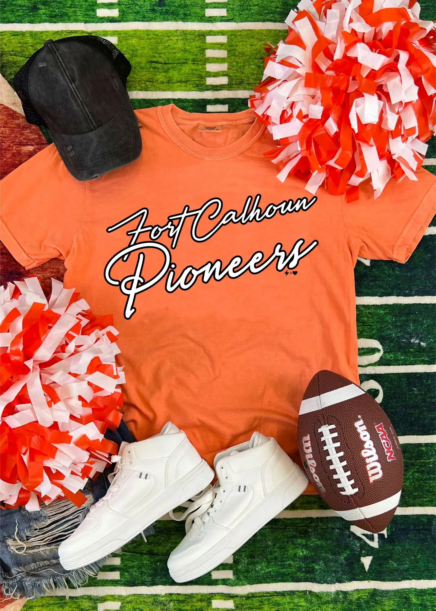 Fort Calhoun Pioneers Script T-Shirt