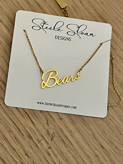 Bears Name Necklace