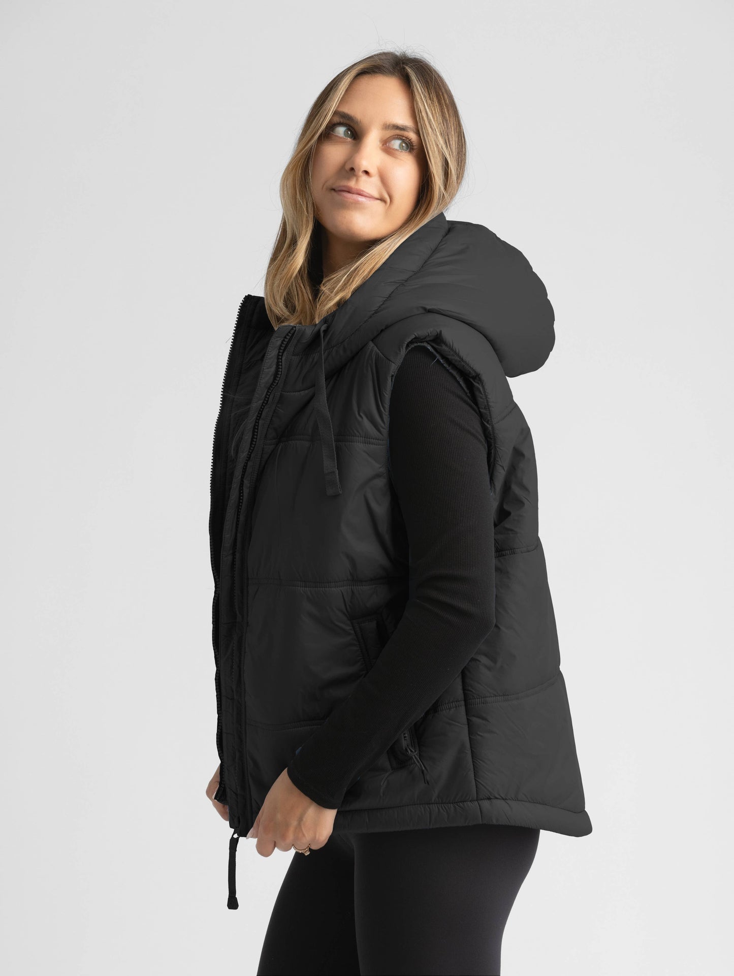Women's Super Soft Hooded Puffer Vest