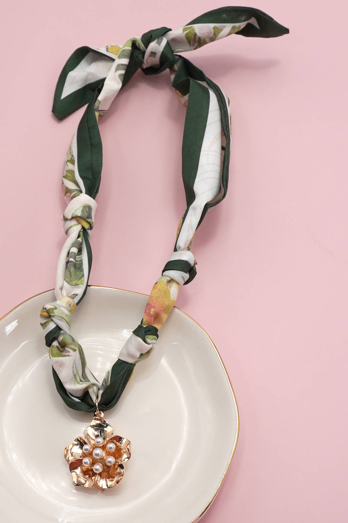 Flower Scarf Necklace