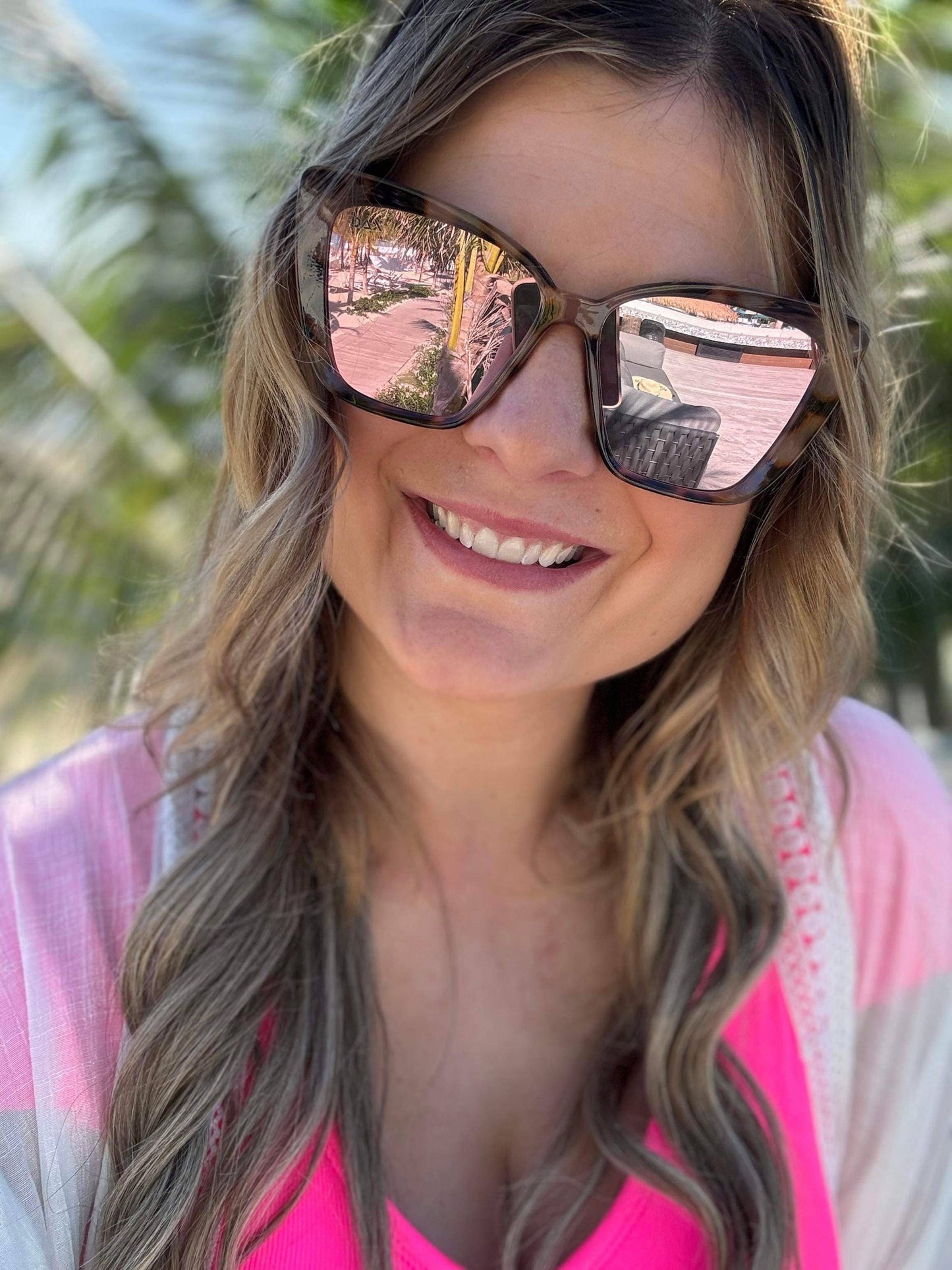 Callie Cheetah - Medium Cat Eye Sunglasses