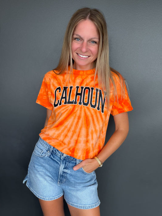 Calhoun Orange Tie-Dye T-Shirt