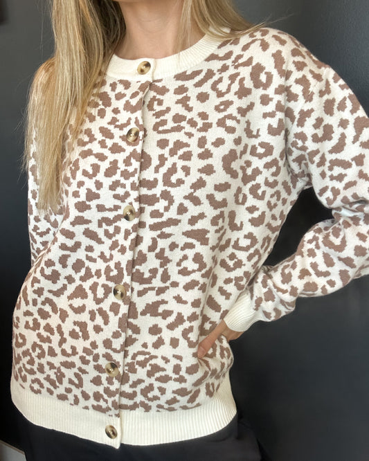Leopard Cardigan Sweater