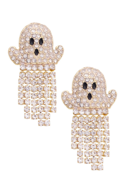 Ghost Pave Fringe Earrings