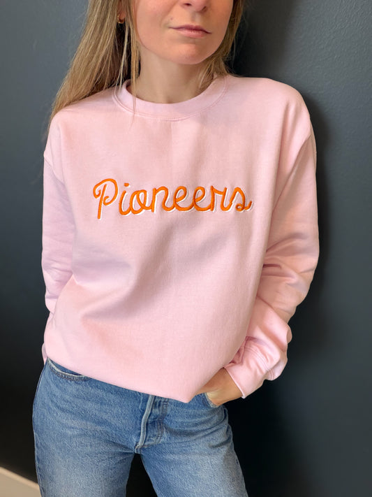 Pioneers Pink & Orange Embroidered Sweatshirt