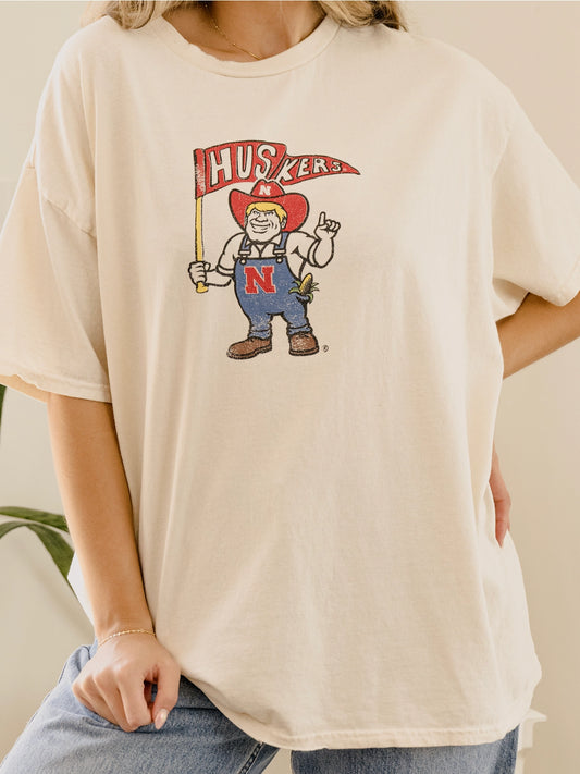 Nebraska Herbie Husker Thrifted T-Shirt