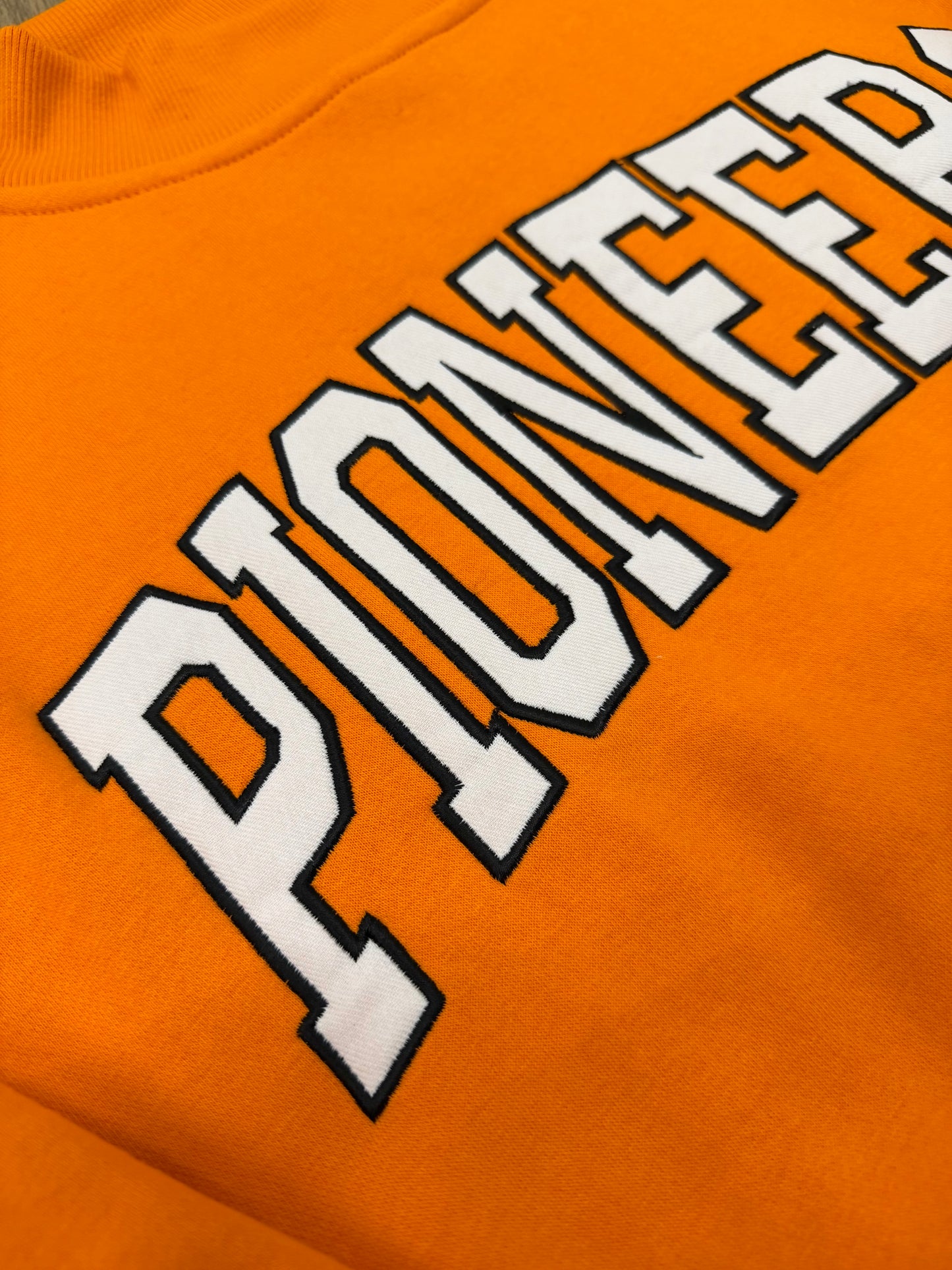Pioneers Orange Applique Mockneck Sweatshirt