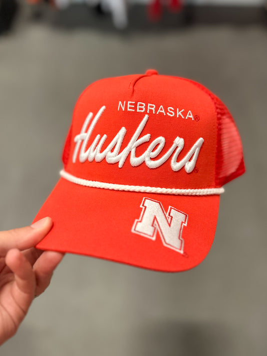 Huskers Canvas Rope Trucker Hat