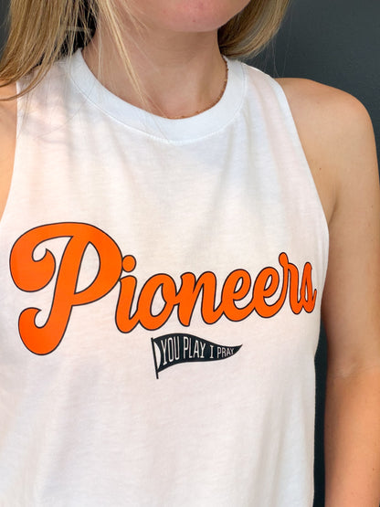 Pioneers YPIP Flag Crop Tank Top