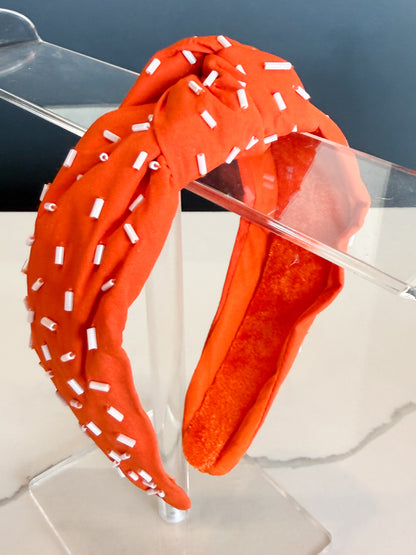 Orange Beaded Headbands