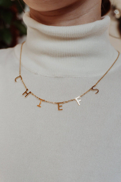 Chiefs Letter Necklace