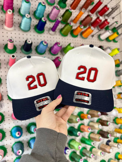 Custom # Embroidered Trucker Hat PREORDER