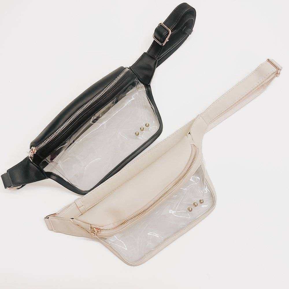 Clear Belt Bag - Cream