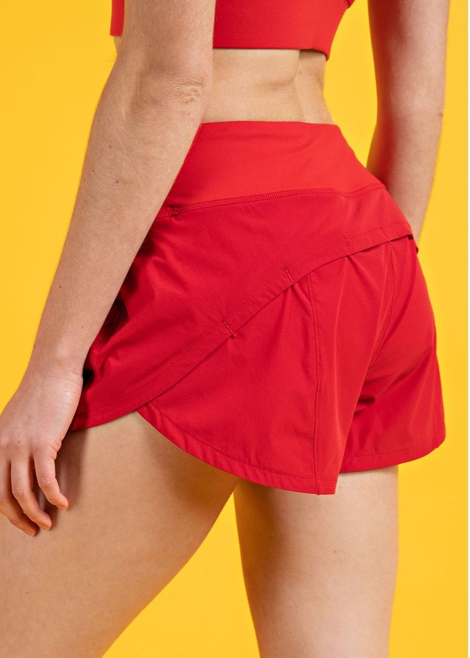 Red Stretch Active Shorts