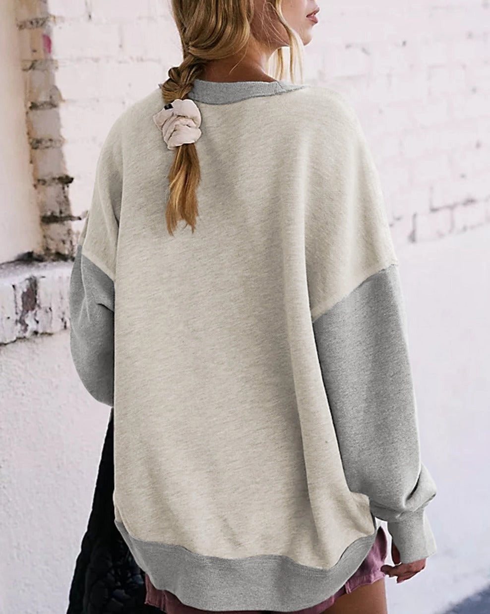 Colorblock Grey Sweatshirt