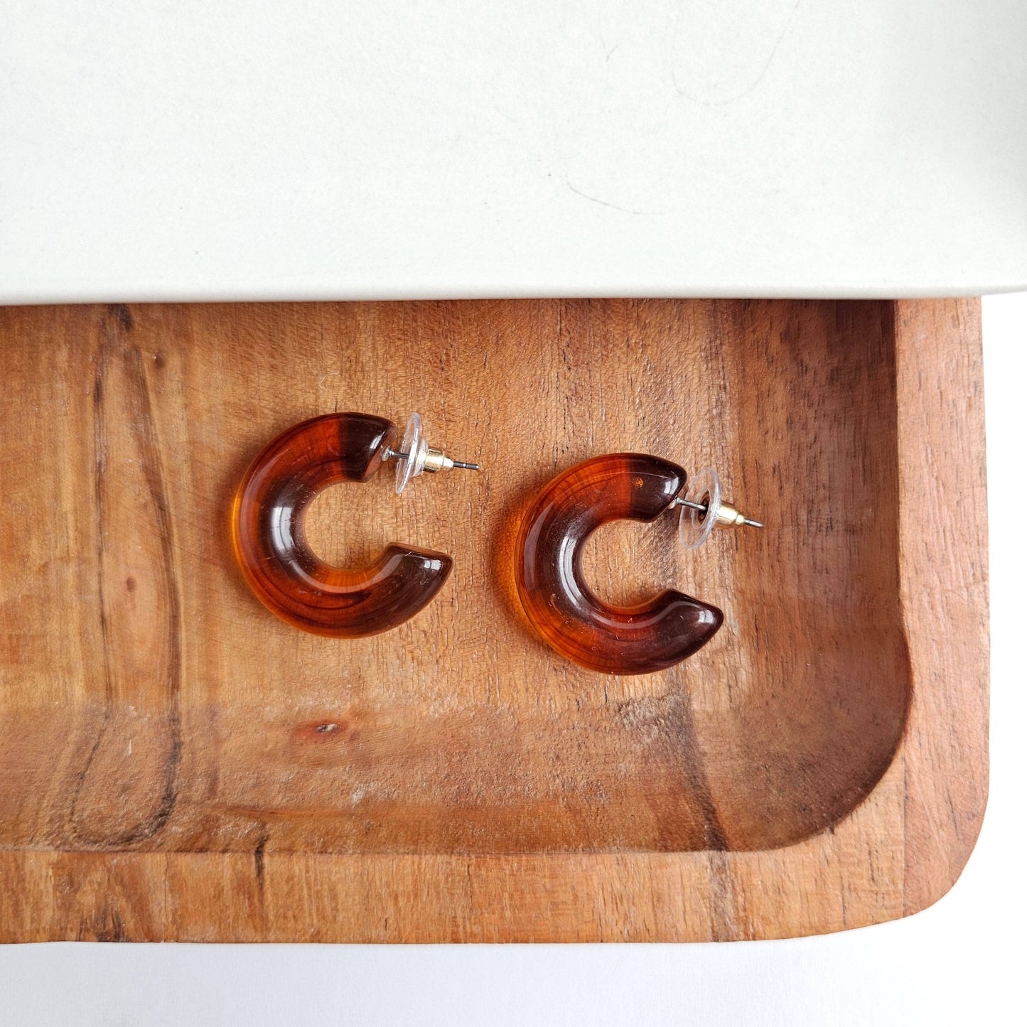 Chloe Hoop Earrings - Amber