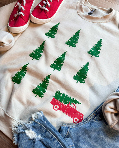 Christmas Tree Truck Sweatshirt