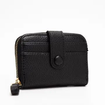 Black Faux Leather Small Wallet