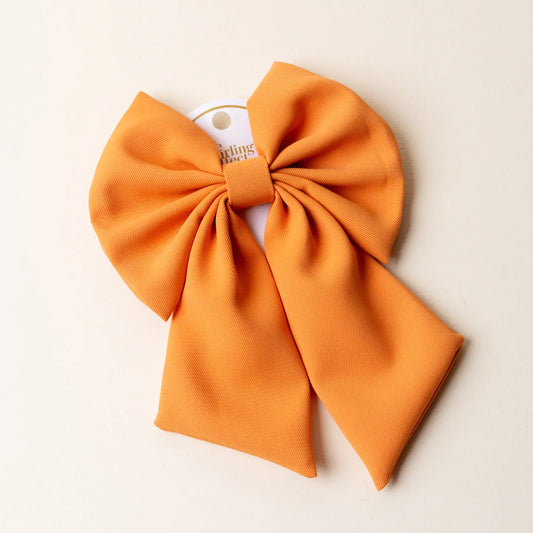 Orange Classic Hair Bow