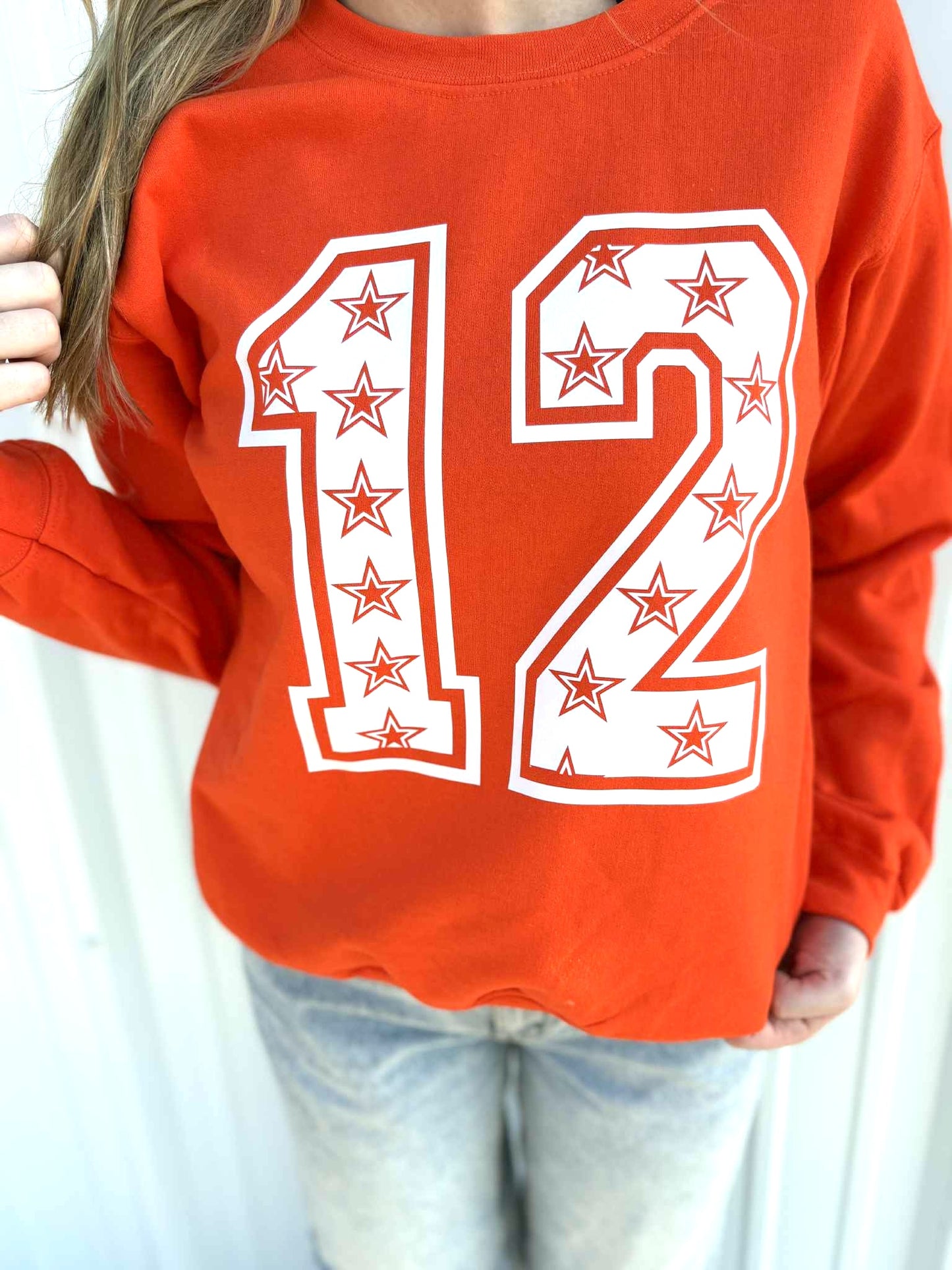 PRESALE - YOUTH Custom Star Number Crewneck Sweatshirt