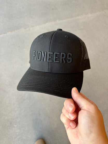 Pioneers Monochrome Embroidered Trucker Hat