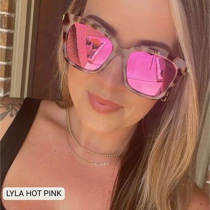 Lyla Pink - Polarized Medium Cat Eye Sunglasses