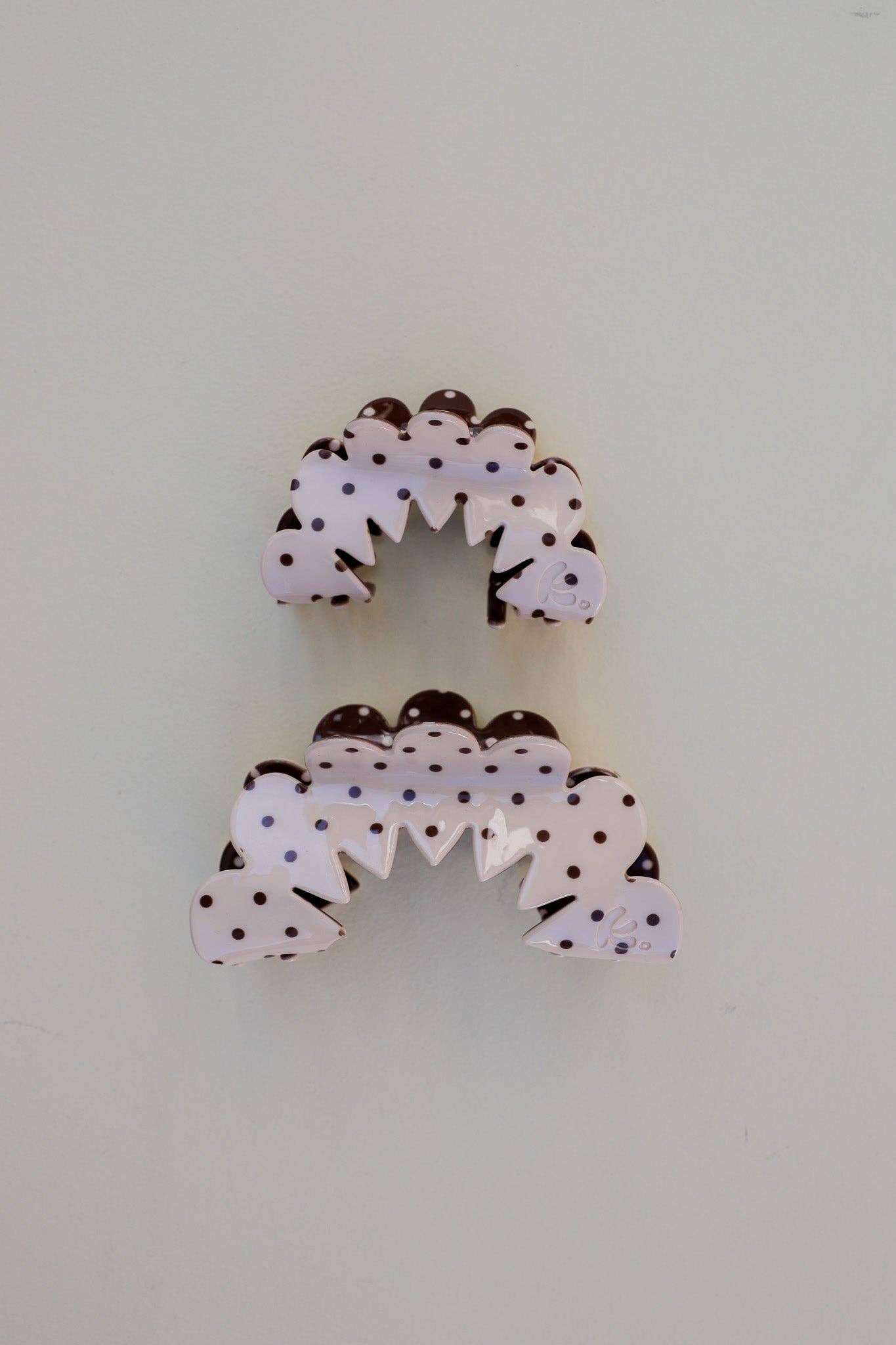 Brown & Cream Midi Claw Hair Clip