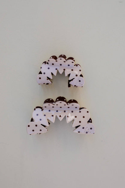 Brown & Cream Midi Claw Hair Clip
