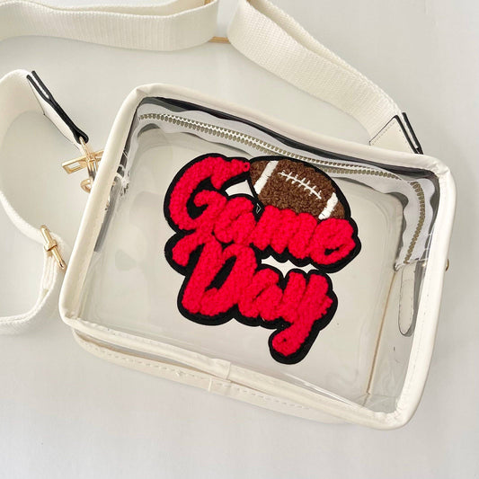 Game Day Football White Stadium Bag Purse