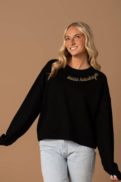 Hawkeyes Embroidered Sweatshirt