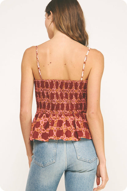 Chainlink Printed Tank Top