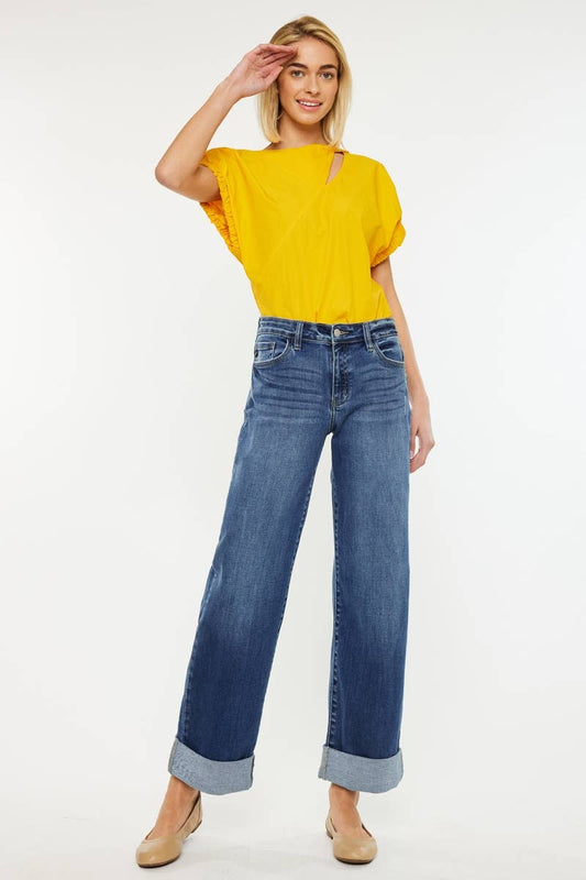 Kancan Ivanna High Rise Wide Leg Jeans